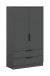 Wäscheschrank >Kopenhagen< in Anthrazit - 80x140x37cm (BxHxT)