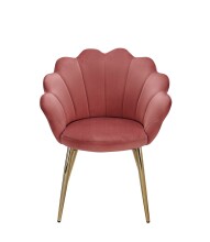 Esszimmersessel >WL6.284< in Rosa, Samt - 47,5x80x53cm (BxHxT)