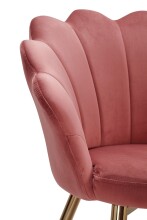 Esszimmersessel >WL6.284< in Rosa, Samt - 47,5x80x53cm (BxHxT)