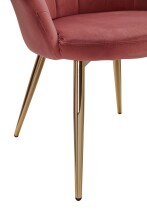 Esszimmersessel >WL6.284< in Rosa, Samt - 47,5x80x53cm (BxHxT)