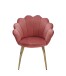 Esszimmersessel >WL6.284< in Rosa, Samt - 47,5x80x53cm (BxHxT)