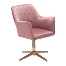 Bürostuhl >WL6.306< in Rosa / gold - 55x97x55 (BxHxT)