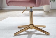 Bürostuhl >WL6.306< in Rosa / gold - 55x97x55 (BxHxT)