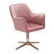 Bürostuhl >WL6.306< in Rosa / gold - 55x97x55 (BxHxT)