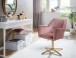 Bürostuhl >WL6.306< in Rosa / gold - 55x97x55 (BxHxT)