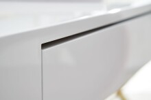 Schreibtisch >WL6.314< in Weiß / gold - 118x76x57 (BxHxT)