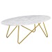 Couchtisch >WL6.315< in Marmor Optik Weiß, Holzwerkstoff - 120x40x60cm (BxHxT)