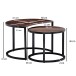 Satztisch >WL6.339< (2-teilig) in Mango Braun / Schwarz - 60x41x41 (BxHxT)