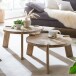 Satztisch >WL6.344< (2-teilig) in Mango, Massivholz - 32x53cm (HxD)