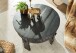 Couchtisch >WL6.349< in Mango-Schwarz, Massivholz - 36x60cm (HxD)