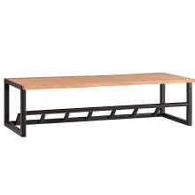Garderobenpaneel >WL6.353< in Akazie / schwarz - 80x22x33 (BxHxT)