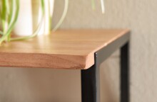 Garderobenpaneel >WL6.353< in Akazie / schwarz - 80x22x33 (BxHxT)