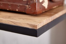 Garderobenpaneel >WL6.354< in Akazie / schwarz - 70x27x30 (BxHxT)