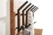 Garderobenhaken >WL6.359< in Akazie / schwarz - 100x29x13 (BxHxT)