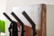 Wandgarderobe >WL6.360< in Akazie / schwarz - 35x100x11 (BxHxT)