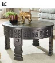 Couchtisch >WL6.349< in Mango-Schwarz, Massivholz -...