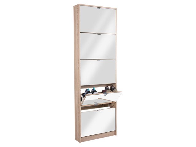 Schuhkipper >Konstanz< in Sonoma-Eiche - 58x177x17cm (BxHxT)
