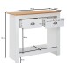 Konsolentisch >WL6.386< in Weiß / Eiche Dekor, Holzwerkstoff - 85x76x35 (BxHxT)