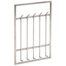 Wandgarderobe >WL6.442< in matt poliert, Metall - 60x100x8cm (BxHxT)