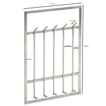 Wandgarderobe >WL6.442< in matt poliert, Metall - 60x100x8cm (BxHxT)