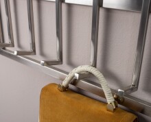 Wandgarderobe >WL6.442< in matt poliert, Metall - 60x100x8cm (BxHxT)