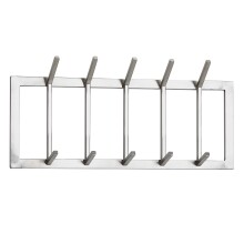 Wandgarderobe >WL6.443< in matt poliert, Metall - 65x30x10cm (BxHxT)