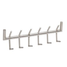 Garderobenleiste >WL6.444< in matt poliert, Metall - 60x19x10cm (BxHxT)