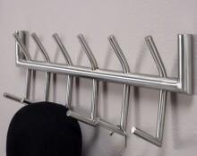 Garderobenleiste >WL6.444< in matt poliert, Metall - 60x19x10cm (BxHxT)