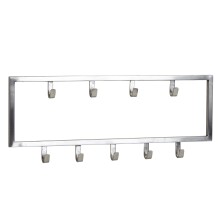 Garderobenhaken >WL6.446< in matt poliert, Metall - 50x20x4cm (BxHxT)