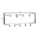 Garderobenhaken >WL6.446< in matt poliert, Metall - 50x20x4cm (BxHxT)
