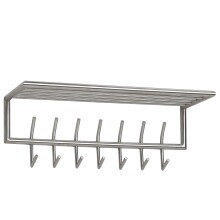Wandgarderobe >WL6.448< in poliert, Metall - 75x29x30cm (BxHxT)