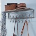 Wandgarderobe >WL6.448< in poliert, Metall - 75x29x30cm (BxHxT)