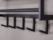 Wandgarderobe >WL6.449< in Schwarz, Metall - 70x20x20cm (BxHxT)