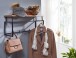 Wandgarderobe >WL6.450< in Mango, Massivholz / Metall - 71x29x20cm (BxHxT)
