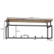Wandgarderobe >WL6.450< in Mango, Massivholz / Metall - 71x29x20cm (BxHxT)