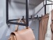 Wandgarderobe >WL6.450< in Mango, Massivholz / Metall - 71x29x20cm (BxHxT)