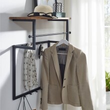 Wandgarderobe >WL6.452< in Mango / Schwarz -...