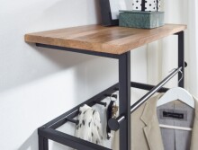 Wandgarderobe >WL6.452< in Mango / Schwarz - 60x76x26 (BxHxT)