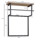 Wandgarderobe >WL6.452< in Mango / Schwarz - 60x76x26 (BxHxT)