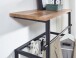 Wandgarderobe >WL6.452< in Mango / Schwarz - 60x76x26 (BxHxT)