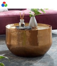 Couchtisch >WL6.454< in silber oder Gold, Aluminium...