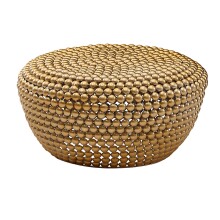 Couchtisch >WL6.456< in Gold, Aluminium - 30x60cm (HxD)