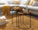 Satztisch >WL6.459< (2-teilig) in Gold / Schwarz, Metall - 45x38cm (HxD)
