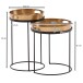 Satztisch >WL6.459< (2-teilig) in Gold / Schwarz, Metall - 45x38cm (HxD)