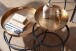 Satztisch >WL6.459< (2-teilig) in Gold / Schwarz, Metall - 45x38cm (HxD)