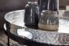 Satztisch >WL6.462< (2-teilig) in Silber / Schwarz, Metall - 33x56cm (HxD)