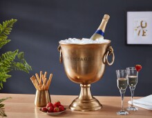 Sektkühler >WL6.467< in Gold Raw Finish, Aluminium - 38x29cm (HxD)