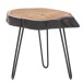 Beistelltisch >WL6.475< in Akazie / schwarz - 40x40x32 (BxHxT)