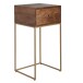 Nachtkonsole >WL6.478< in Mango / Gold, Massivholz / Metall - 40x75x35cm (BxHxT)