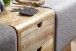 Sitzbank >WL6.480< in Grau / Mango, Stoff / Massivholz - 120x56x30cm (BxHxT)